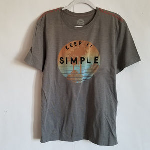 Mens gray t-shirt classic fit Large